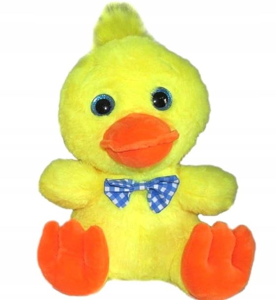 Pluszak Maskotka Kaczka Z Dźwiękiem 20 Cm Dwa Kolory Do Wyboru