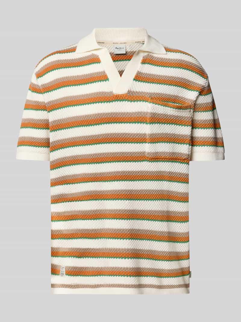 Koszulka polo o kroju relaxed fit z kieszenią na piersi model ‘LAMAR’