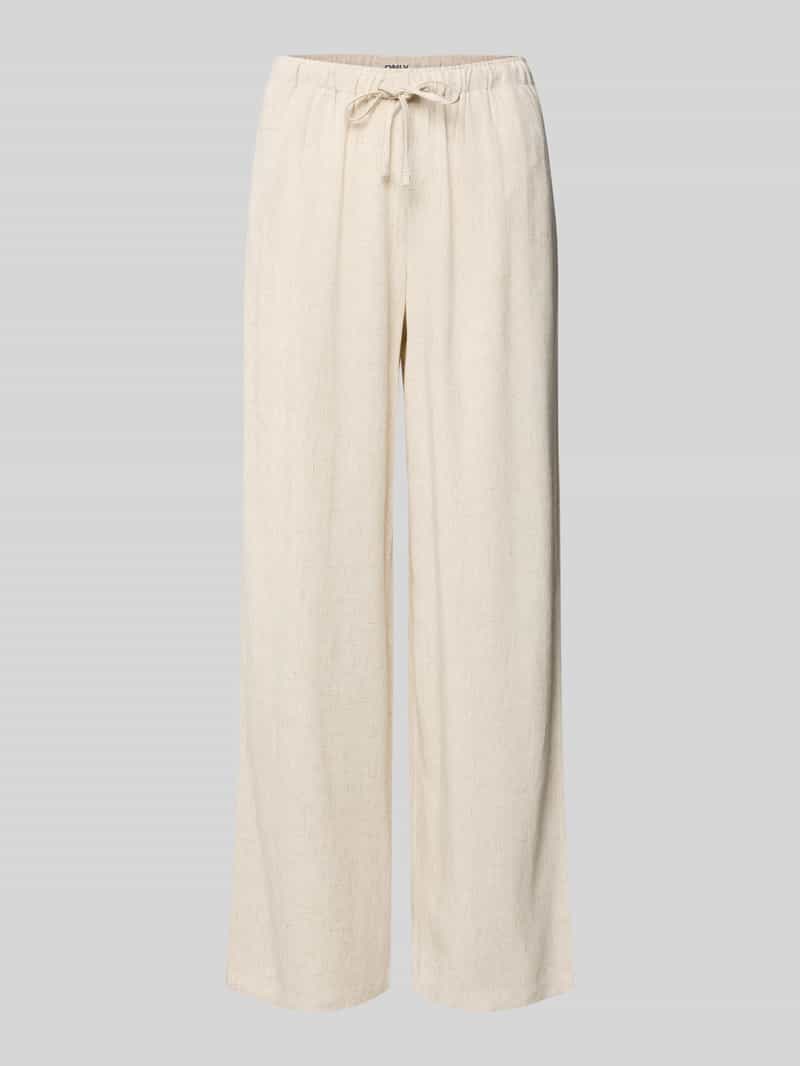 Spodnie szerokie z mieszanki wiskozy i lnu model ‘SIESTA’