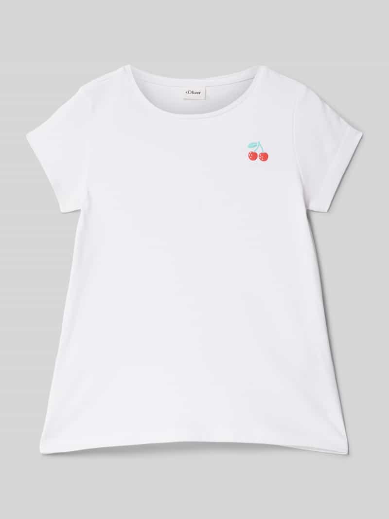 T-shirt o kroju regular fit z czystej bawełny