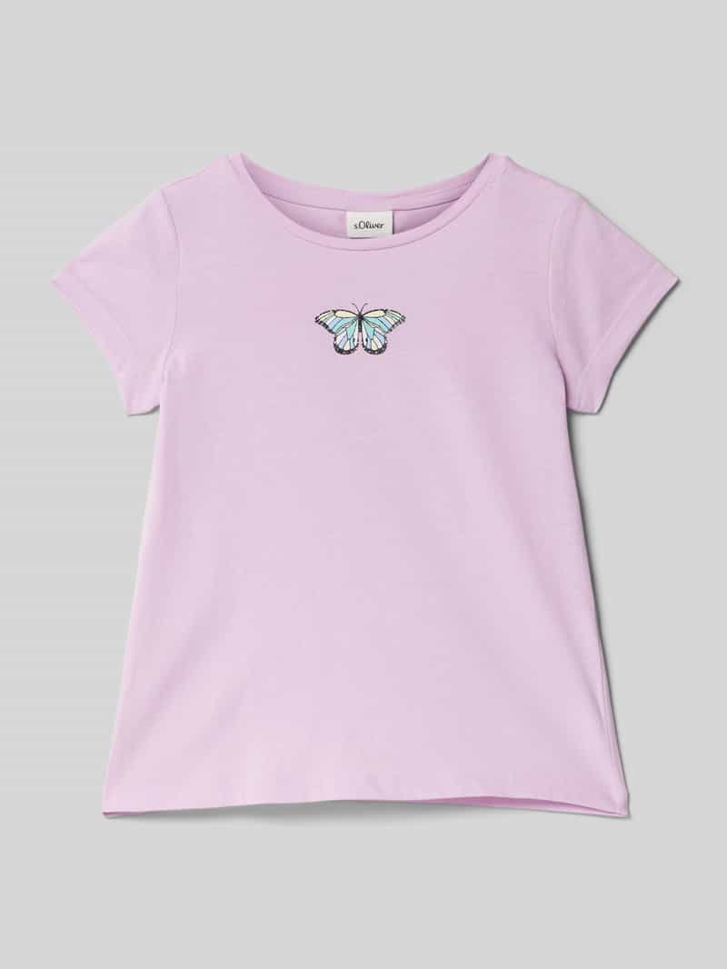 T-shirt o kroju regular fit z czystej bawełny