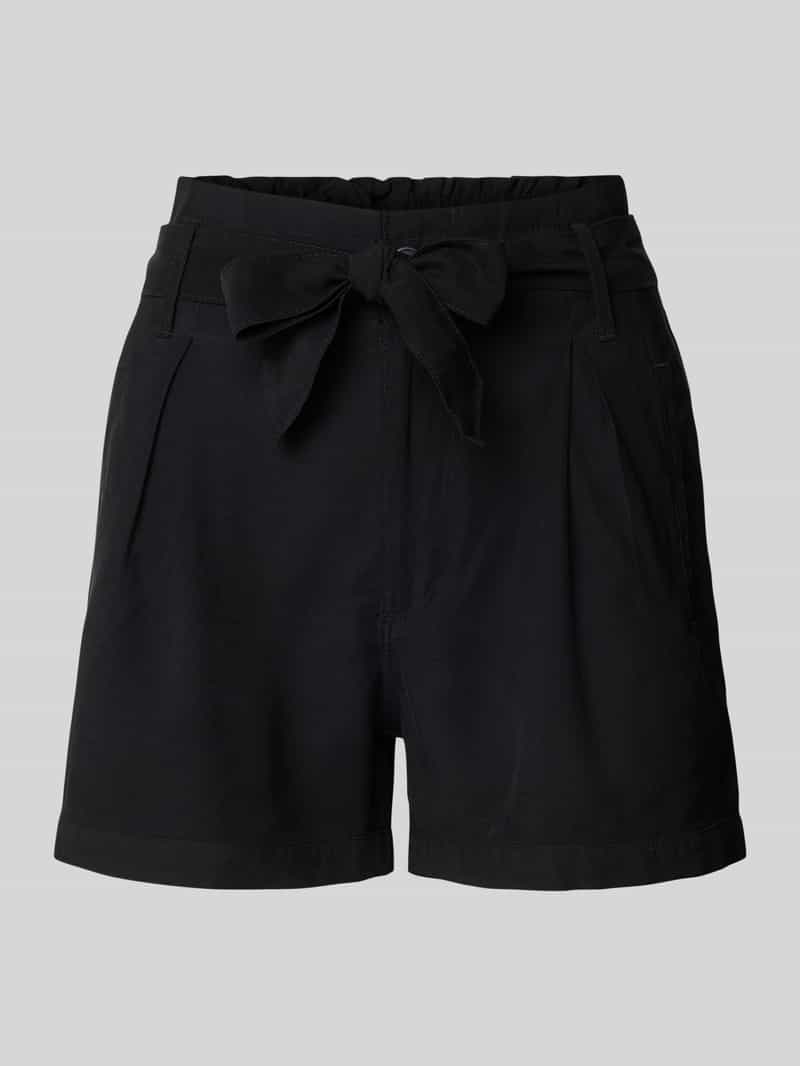 Szorty o kroju regular fit z wiązanym paskiem model ‘LARIS’