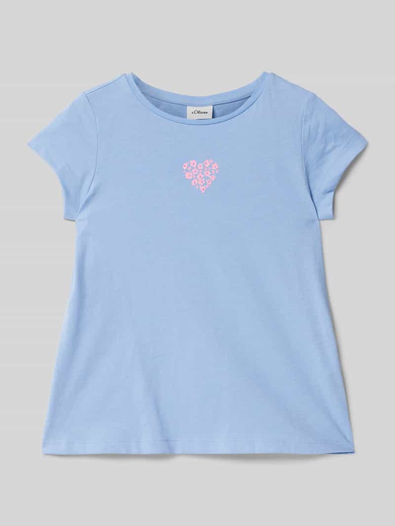T-shirt o kroju regular fit z czystej bawełny