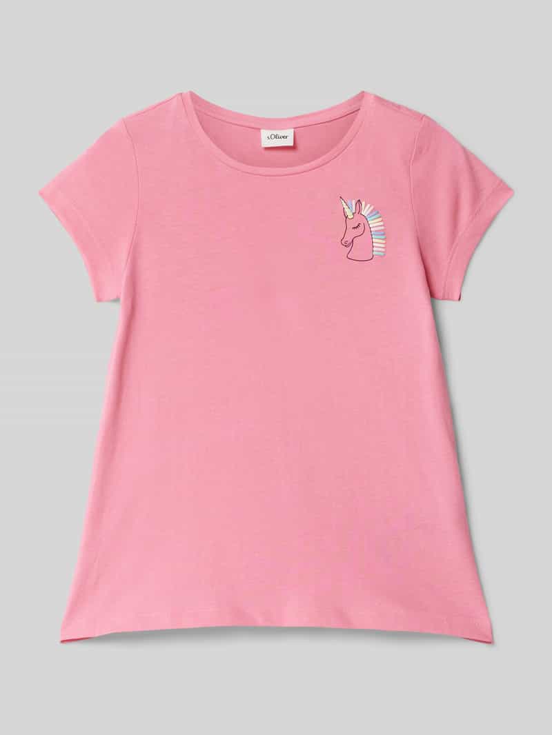 T-shirt o kroju regular fit z czystej bawełny