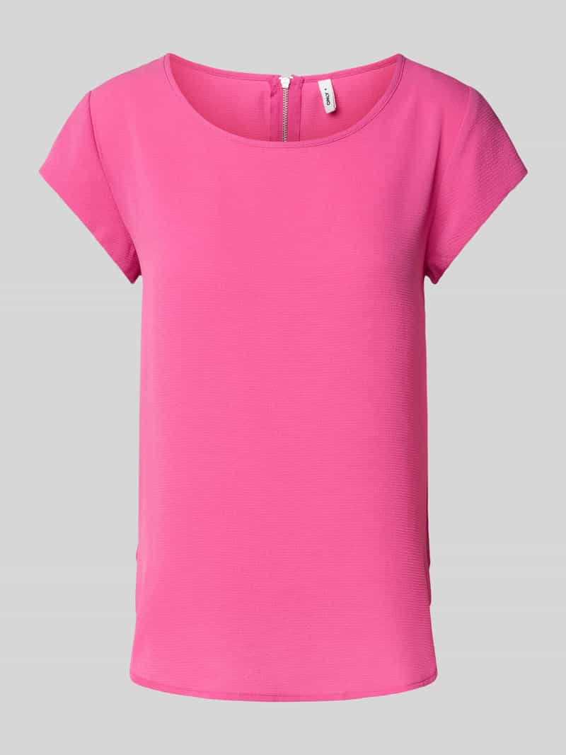 Bluzka o kroju regular fit z zamkiem błyskawicznym model ‘VIC’