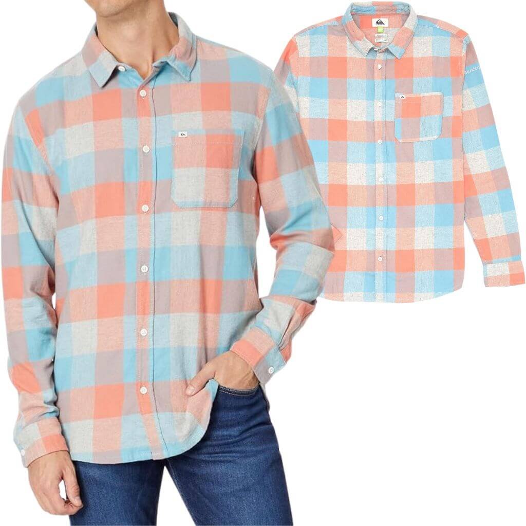 Koszula męska z długim rękawem Quiksilver Motherfly sportowa flanelowa z kołnierzykiem L