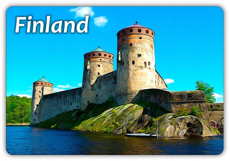 FINLANDIA - Krajobraz - Finland - Magnes na lodówkę