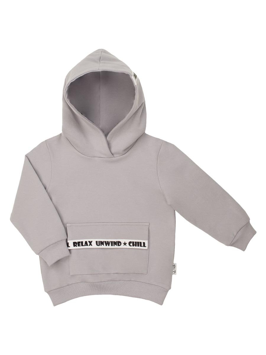 Chłopięca bluza dresowa z kapturem popielata Nicol,r.98