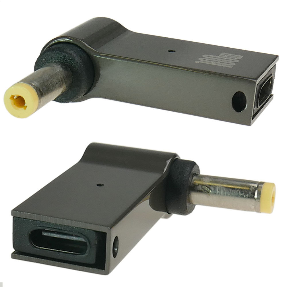 Przejściówka zasilania adapter wtyk USB-C do 4,8x1,7mm ASUS HP SONY Alu