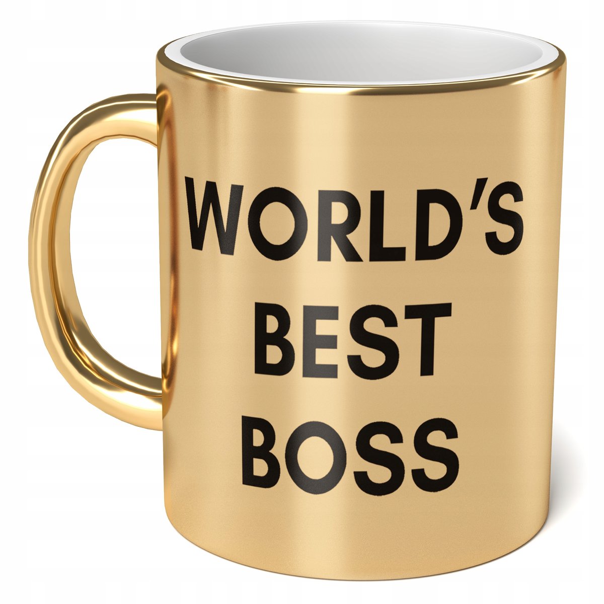 Kubek Złoty ceramiczny 330ml World's Best Boss The Office Prezent Upominek