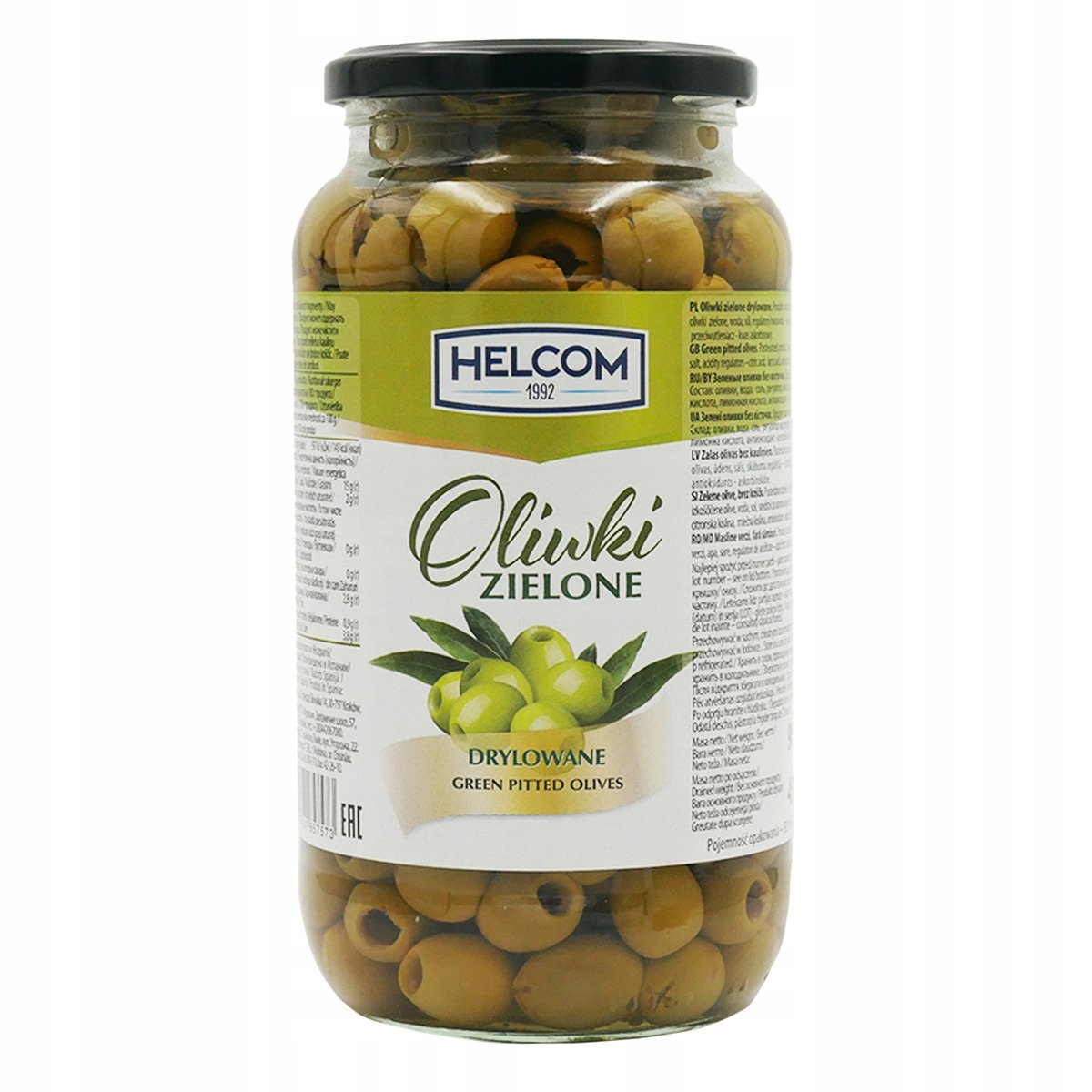 Oliwki Zielone Drylowane Bez Pestek Helcom 935Ml