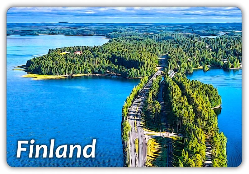 FINLANDIA - Krajobraz - Finland - Magnes na lodówkę