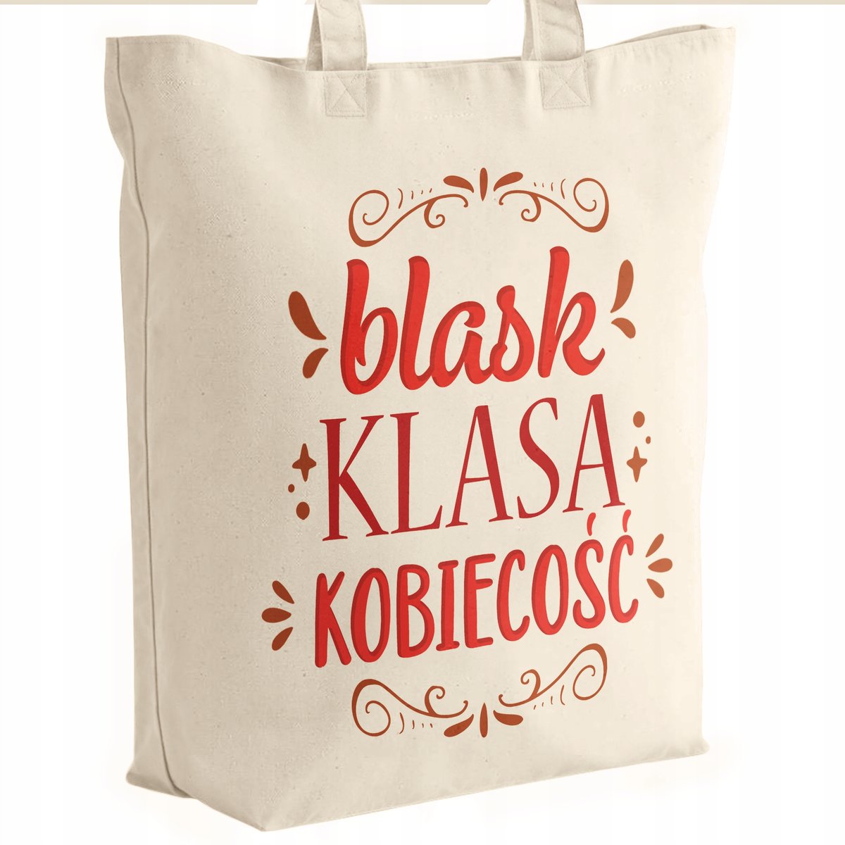 Torba bawełniana premium prezent na Dzień Kobiet Blask Kobiecość Klasa