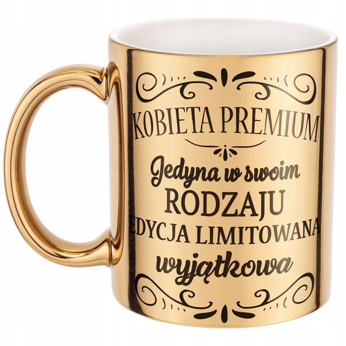 Złoty Kubek na prezent Dzień Kobiet Kobieta Premium Prezent Upominek