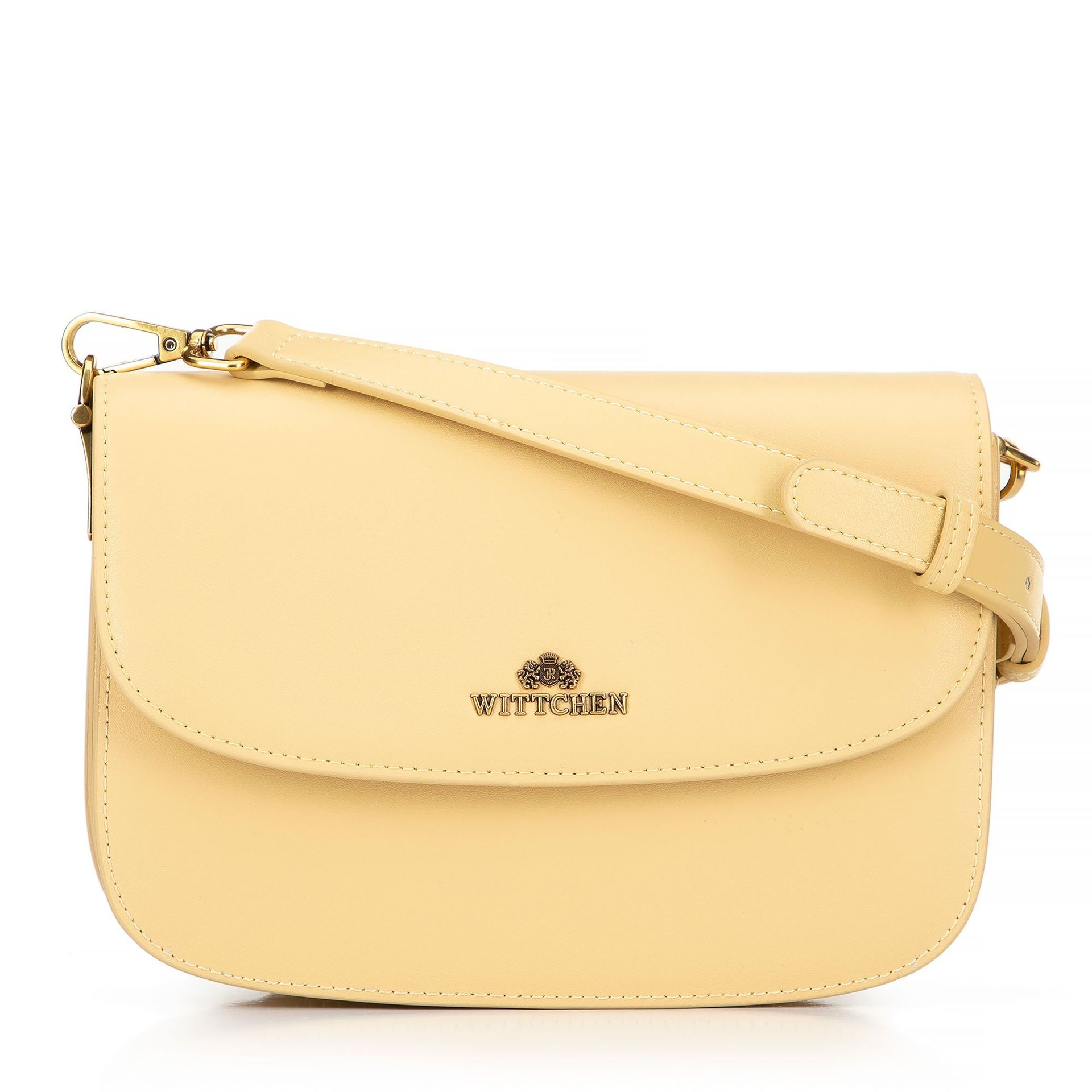Damska crossbody ze skóry naturalnej żółta