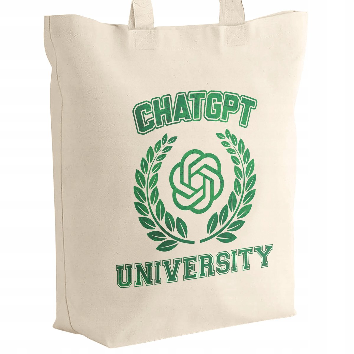 Torba bawełniana z dnem na zakupy CHATGPT University Szkoła Studia