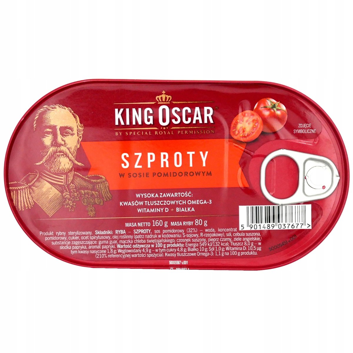 Szproty W Sosie Pomidorowym Szprotki W Sosie Konserwa Rybna 160G