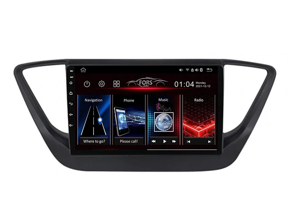 Radio Android FS4-Max Verna Accent 2018+ 4/32 Carplay AndroidAuto 2K DSP