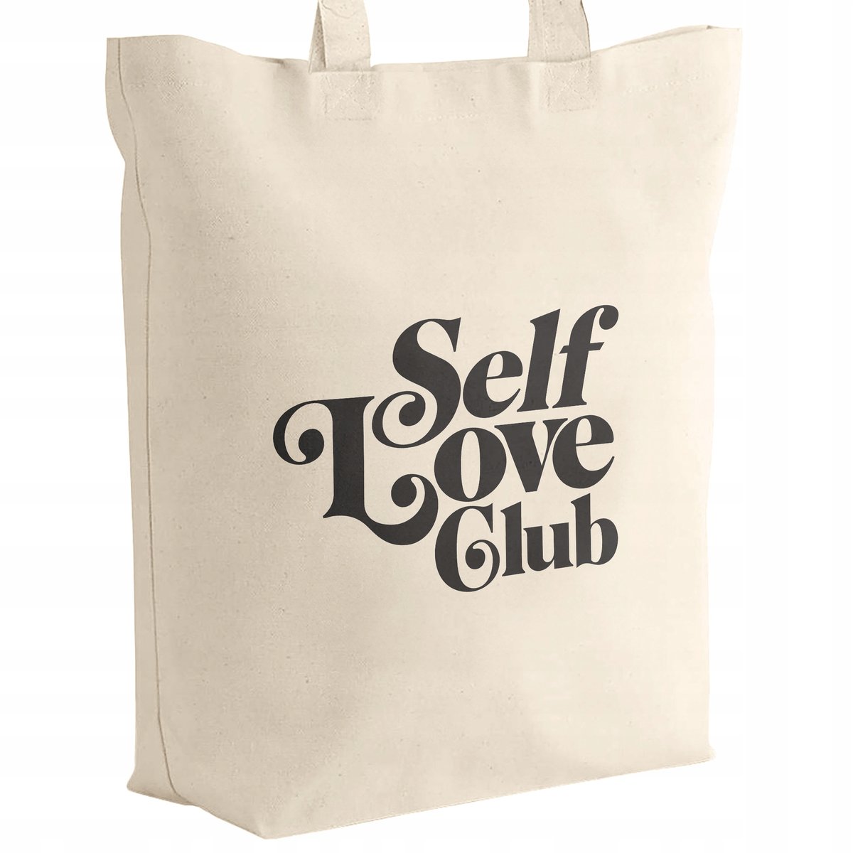 Torba bawełniana z dnem na zakupy Self Love Club Miłość Samoakceptacja