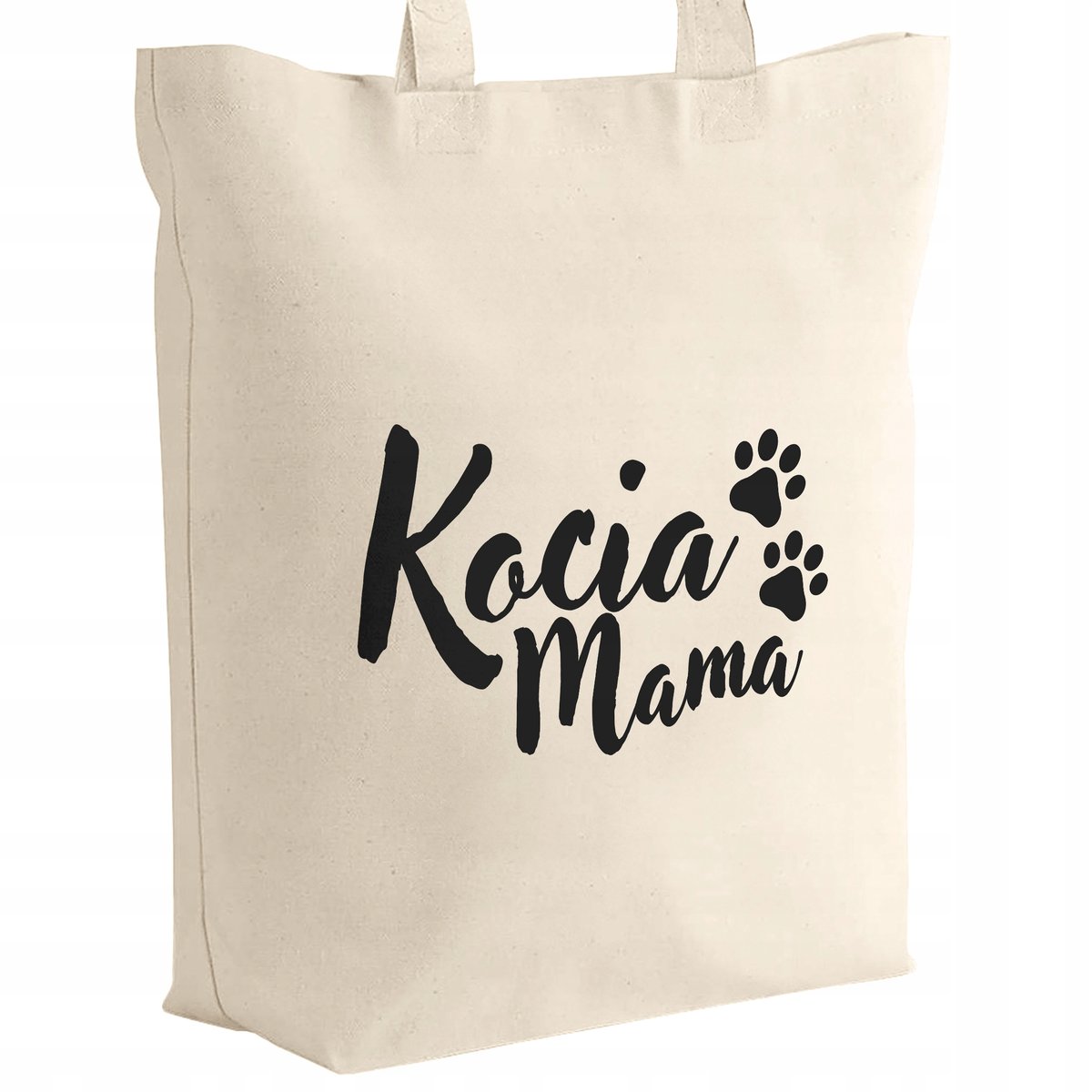 Torba bawełniana z dnem na zakupy Kocia Mama Dla Miłośniczki Kotów