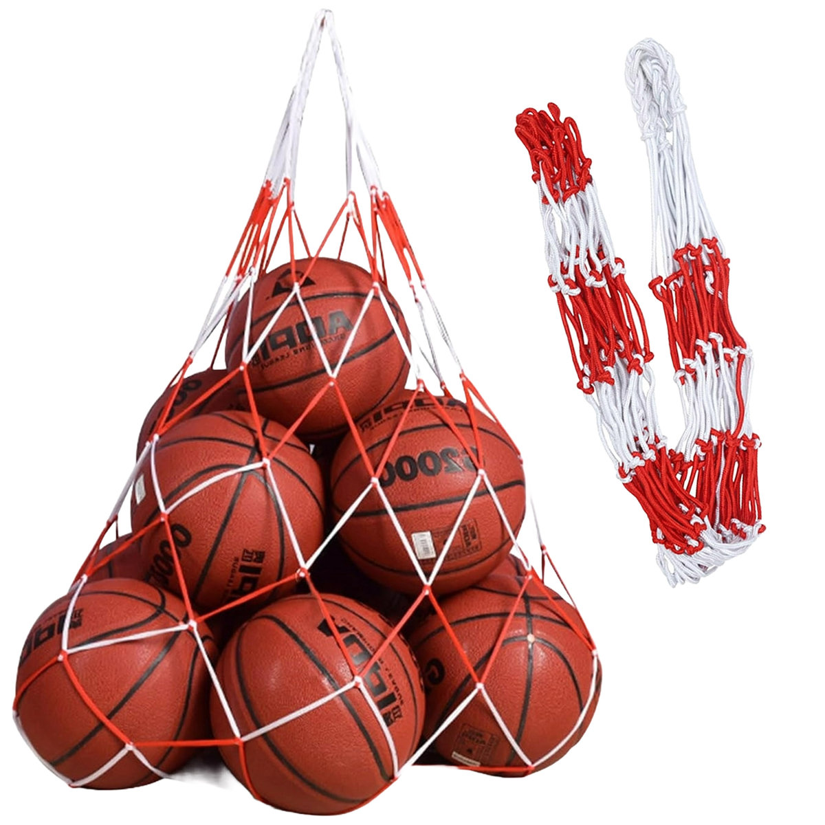 SIATKA NA PIŁKI MOCNA (10-14 PIŁEK) WOREK TORBA SIEĆ NA PIŁKI PIŁKA NOŻNA