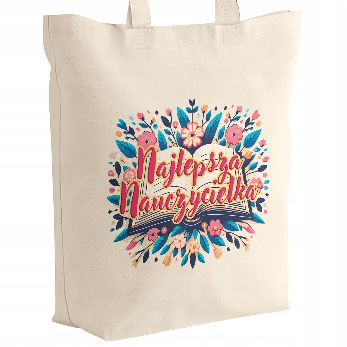 Torba bawełniana z dnem Dzień Nauczyciela Najlepsza Nauczycielka Prezent