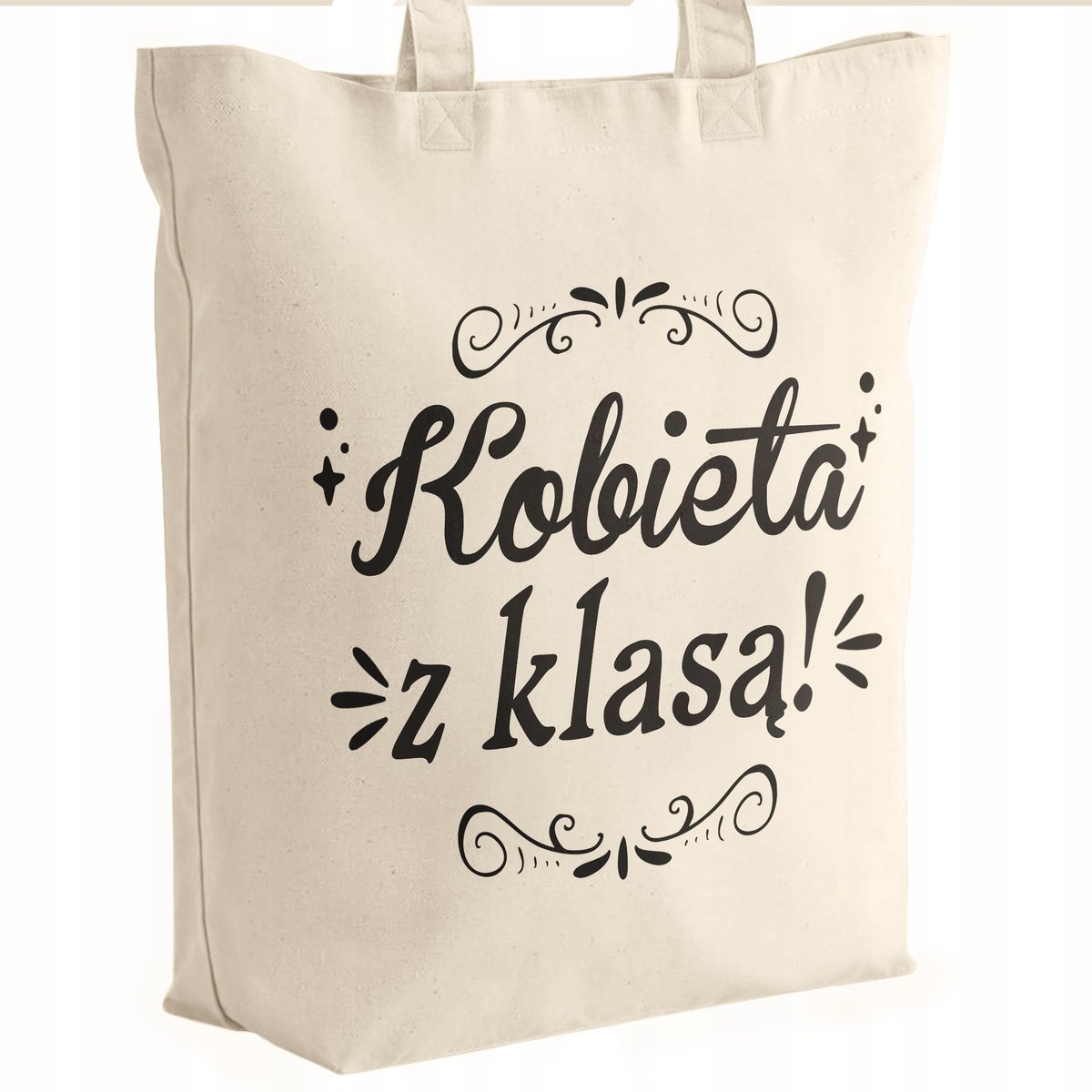 Torba bawełniana premium prezent na Dzień Kobiet Kobieta z Klasą