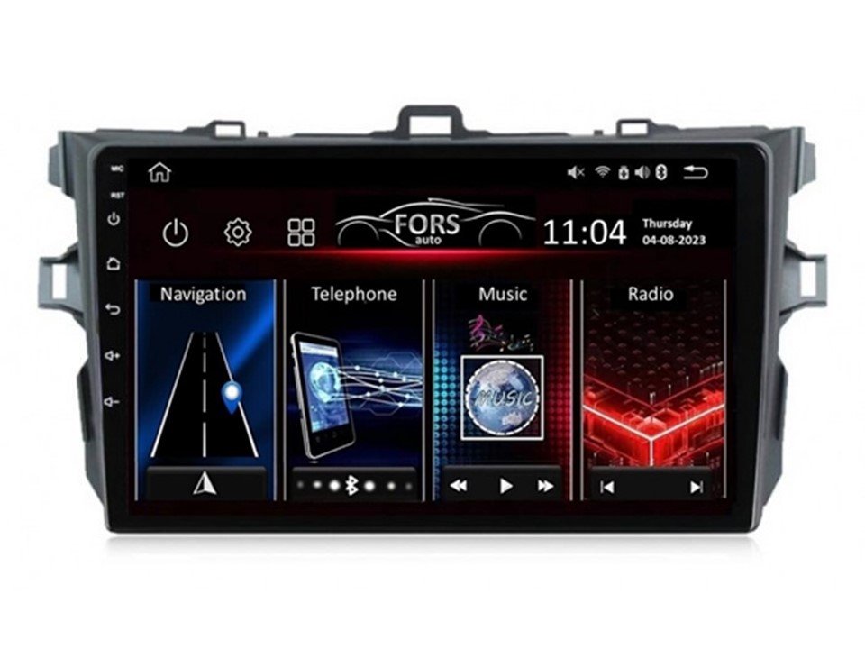 Radio Android FS4-Max Corolla 2006-2013 4/32 Carplay AndroidAuto 2K DSP
