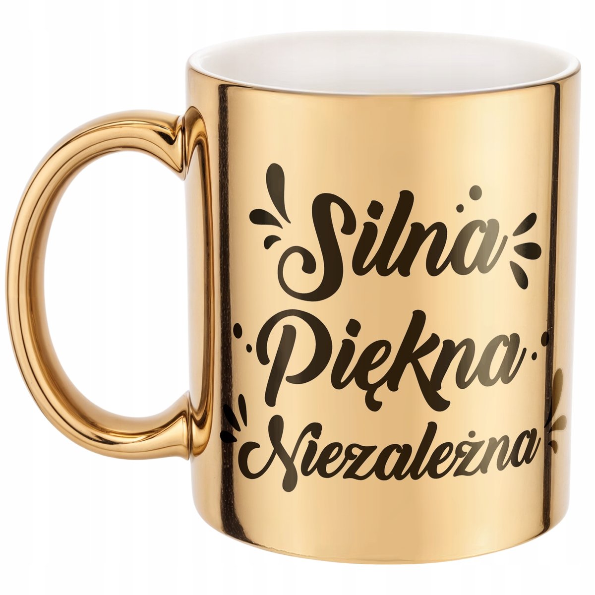 Złoty Kubek na prezent Dzień Kobiet Silna Piękna Niezależna Prezent