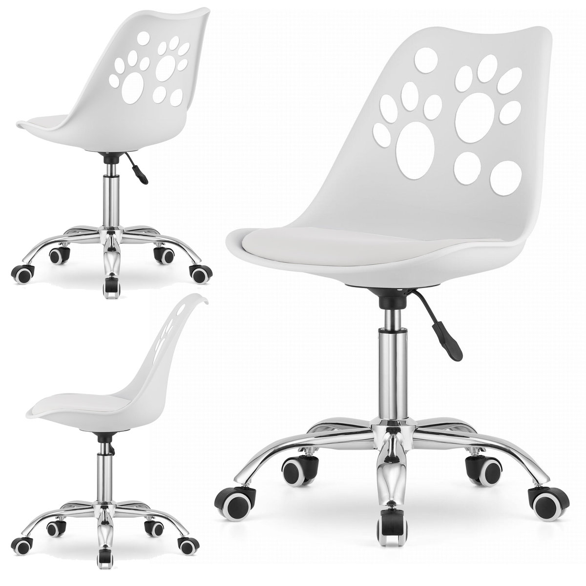 Krzesło obrotowe RENO - białe