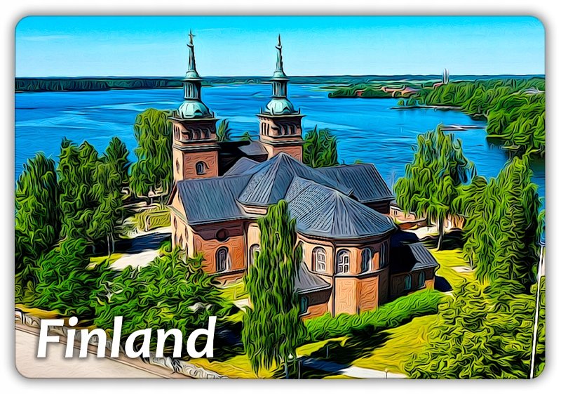 FINLANDIA - Krajobraz - Panorama - Suomi - Finland - Magnes na lodówkę