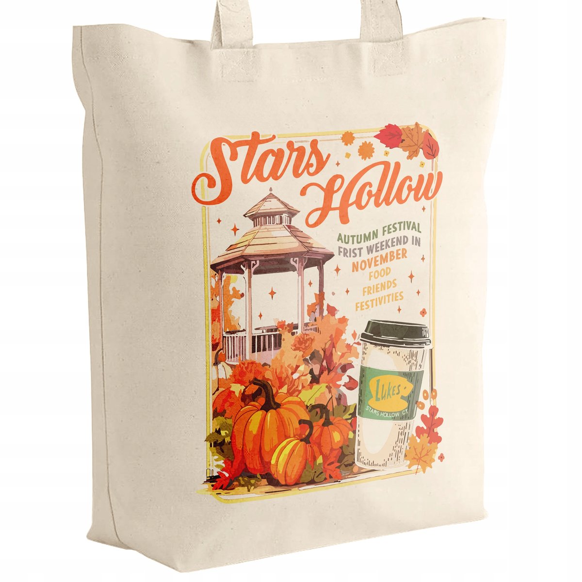 Torba bawełniana z dnem Gilmore Girls Stars Hollow Dla Fanów Serialu