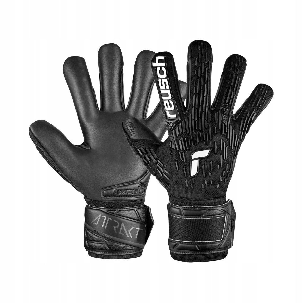Rękawice bramkarskie Reusch Attrakt Freegel Infinity Finger Support czarne
