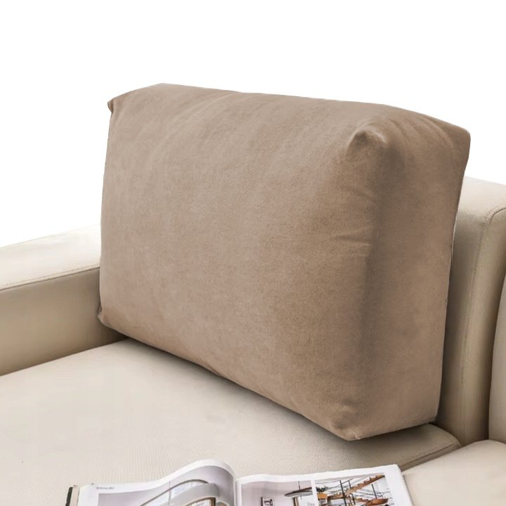 Pokrowiec na PODUCHĘ oparcie kanapy KANAPĘ NAROŻNIK welur BEŻ CAPPUCCINO