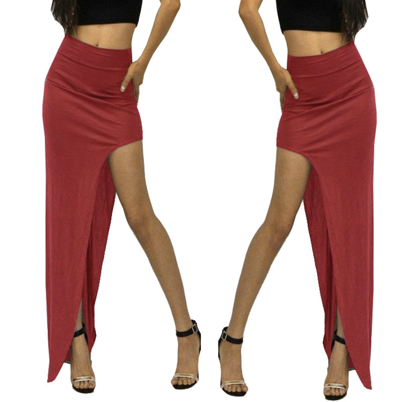 SPÓDNICA OŁÓWKOWA Z ROZCIĘCIEM DOPASOWANA MAXI OBCISŁA SPÓDNICZKA DAMSKA