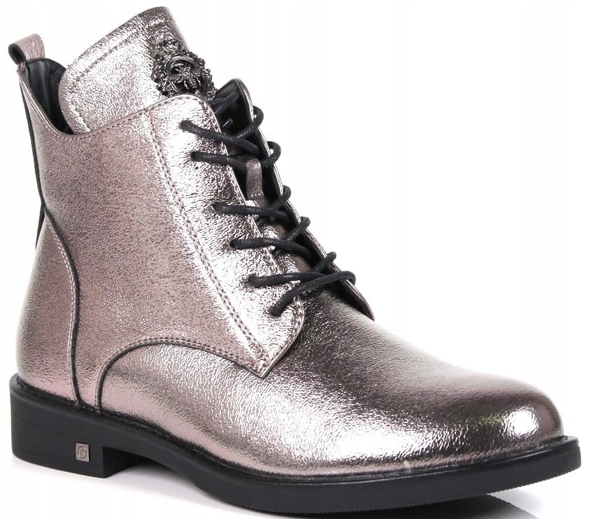 BRĄZOW BOTKI Z PSZCZÓŁKĄ NA PŁASKIEJ PODESZWIE ELEGANCKIE ZAMEK 5