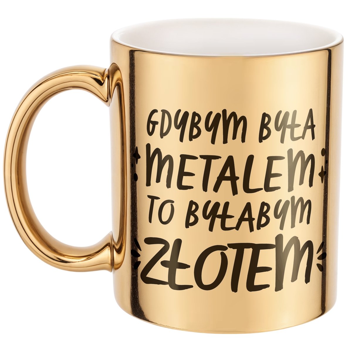 Złoty Kubek na prezent Dzień Kobiet Gdybym była metalem Prezent