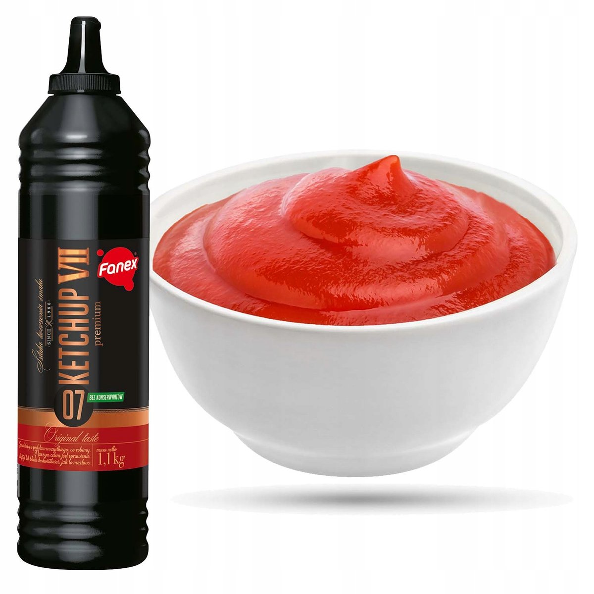 Ketchup Premium Vii Sos Fanex Butelka 1,1Kg
