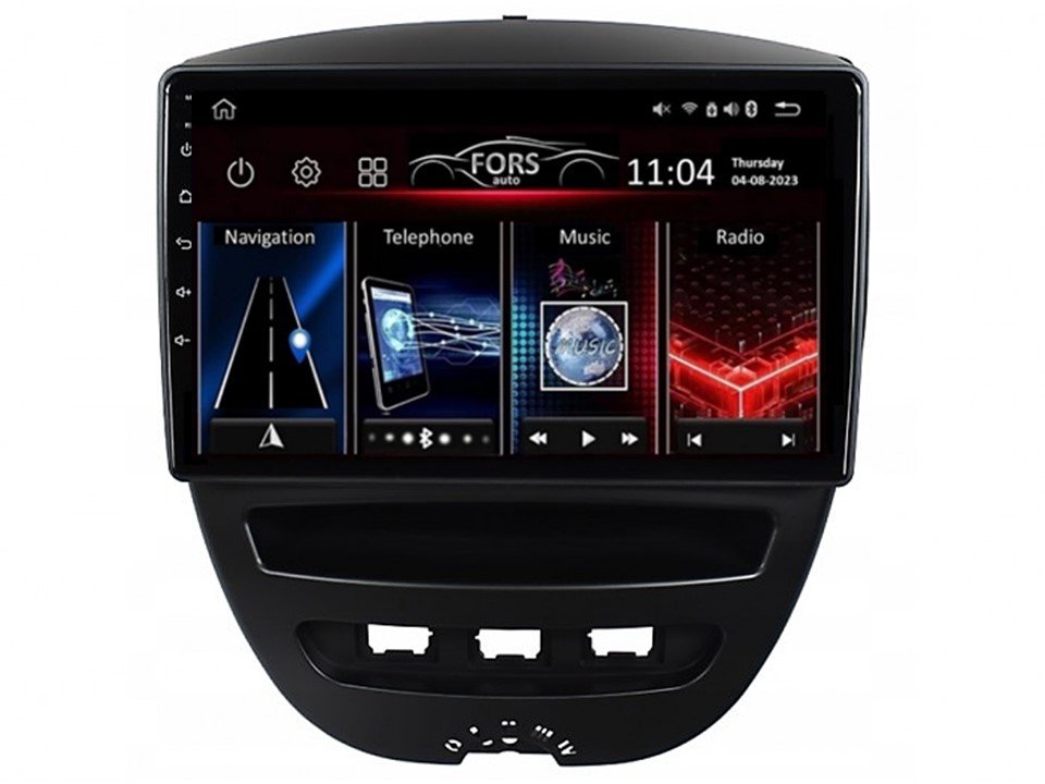 Radio Android FS4-Max Aygo C1 107 4/32 Carplay AndroidAuto 2K DSP