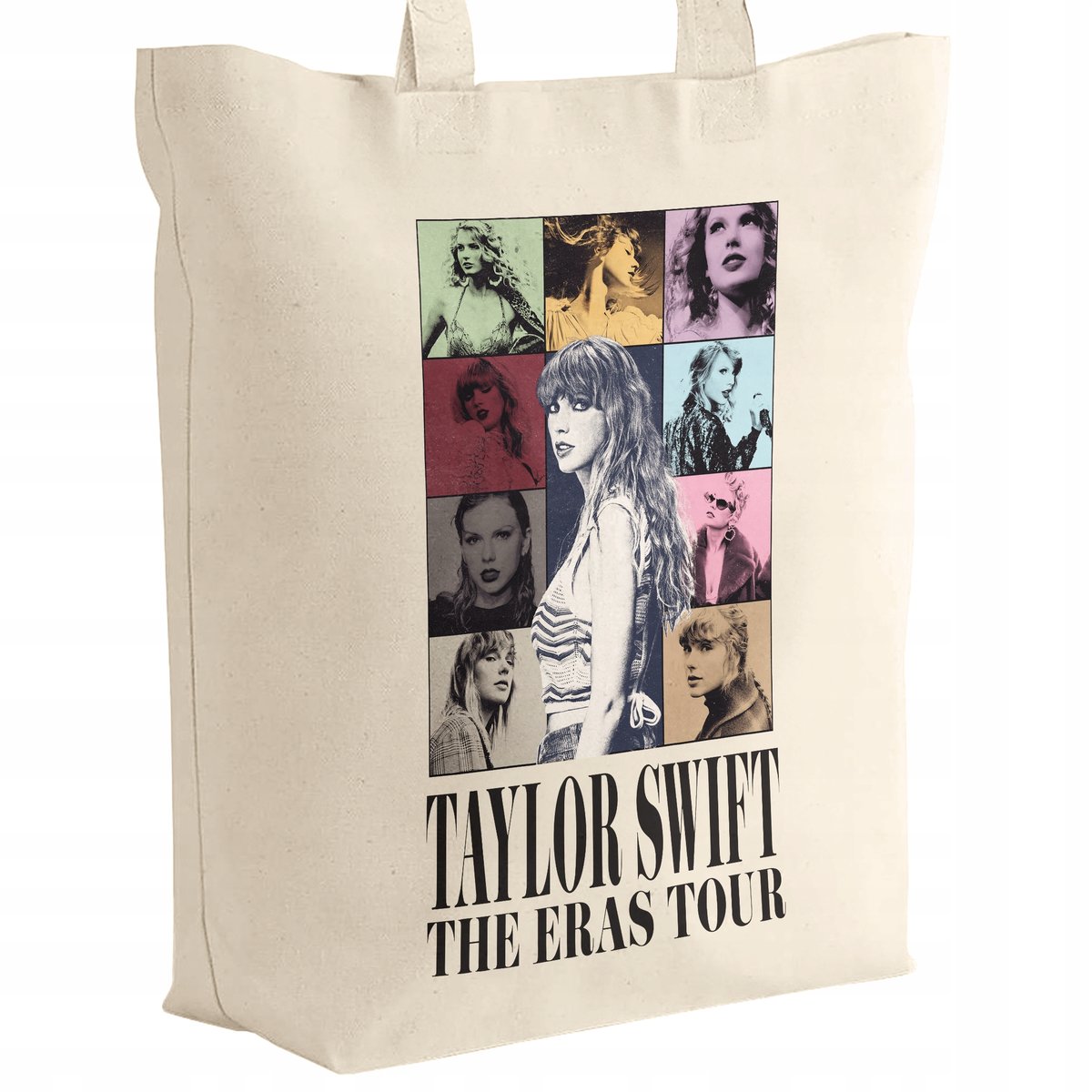 Torba bawełniana na zakupy 42x38 z dnem Taylor Swift The Eras Tour