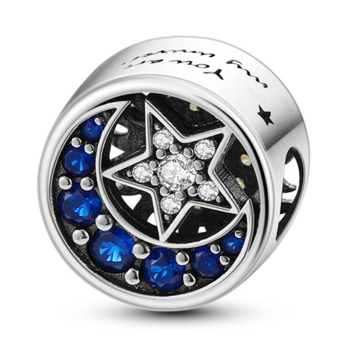 Zawieszka Charms SREBRO 925 Koralik do PANDORA Księżyc Gwiazda Słońce