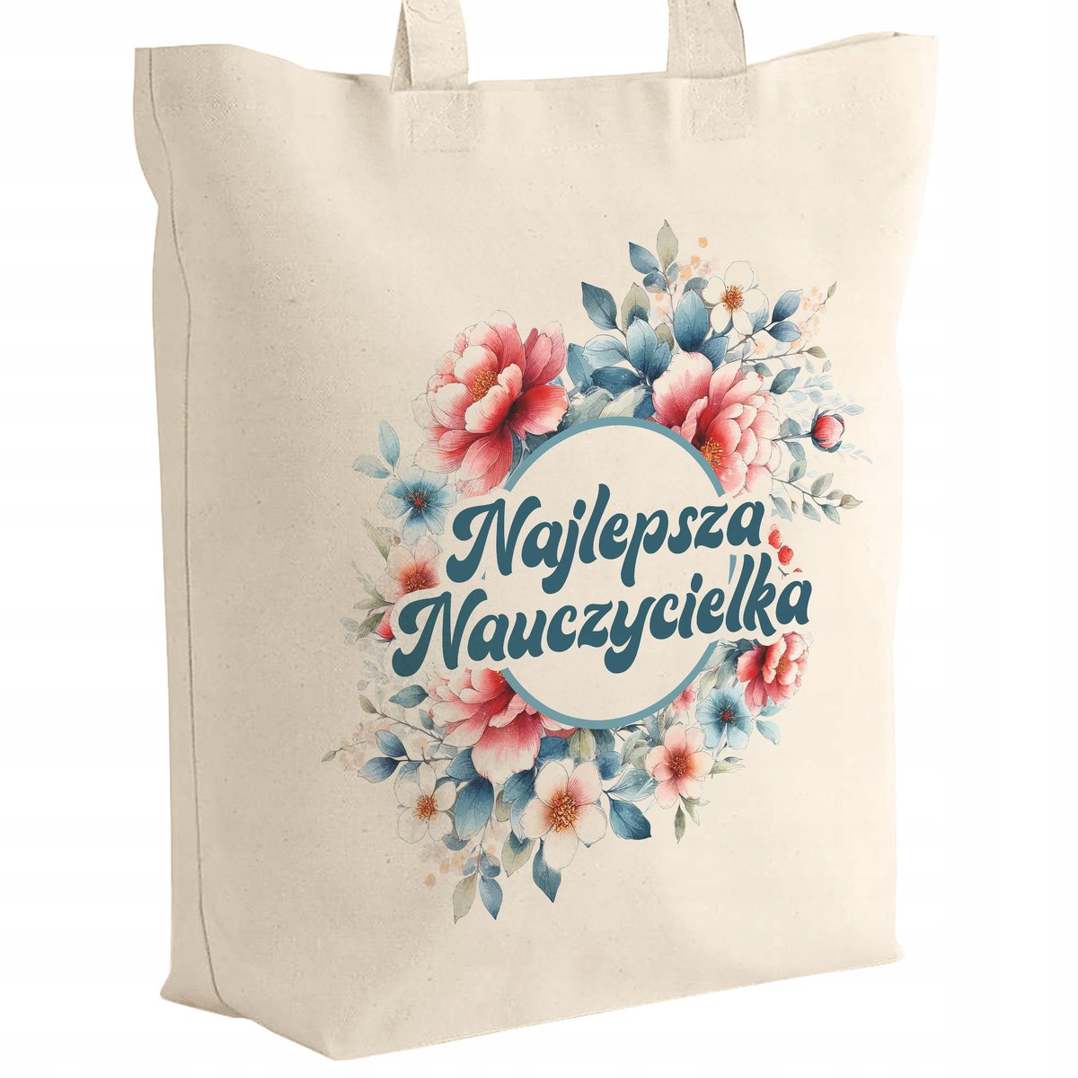 Torba bawełniana z dnem Dzień Nauczyciela Najlepsza Nauczycielka Prezent