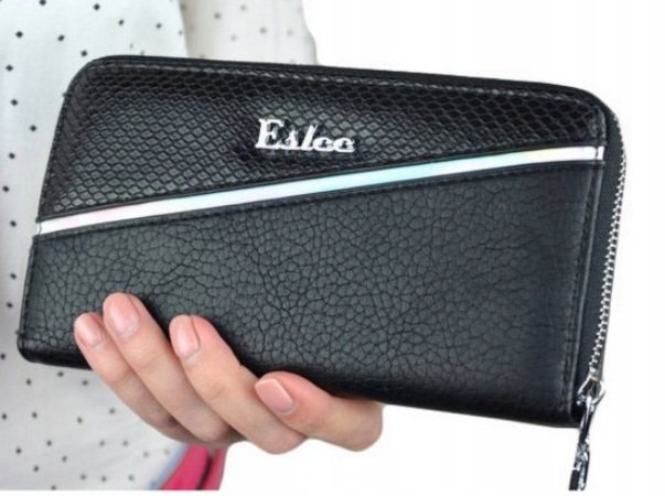 PORTFEL DAMSKI ORGNIZER podwójny DUŻY POJEMNY na zamek