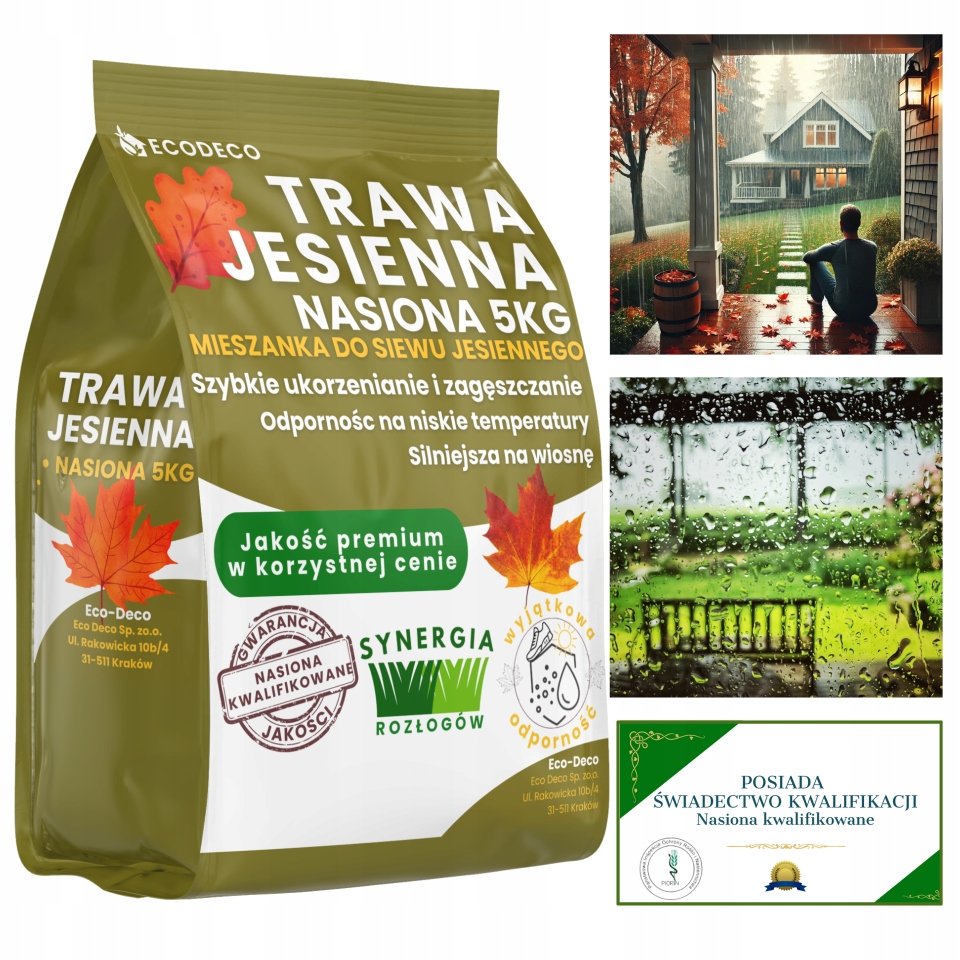 Trawa Uniwersalna Nasina Odporna na Deptanie Samozagęszczająca 5kg Trawnik