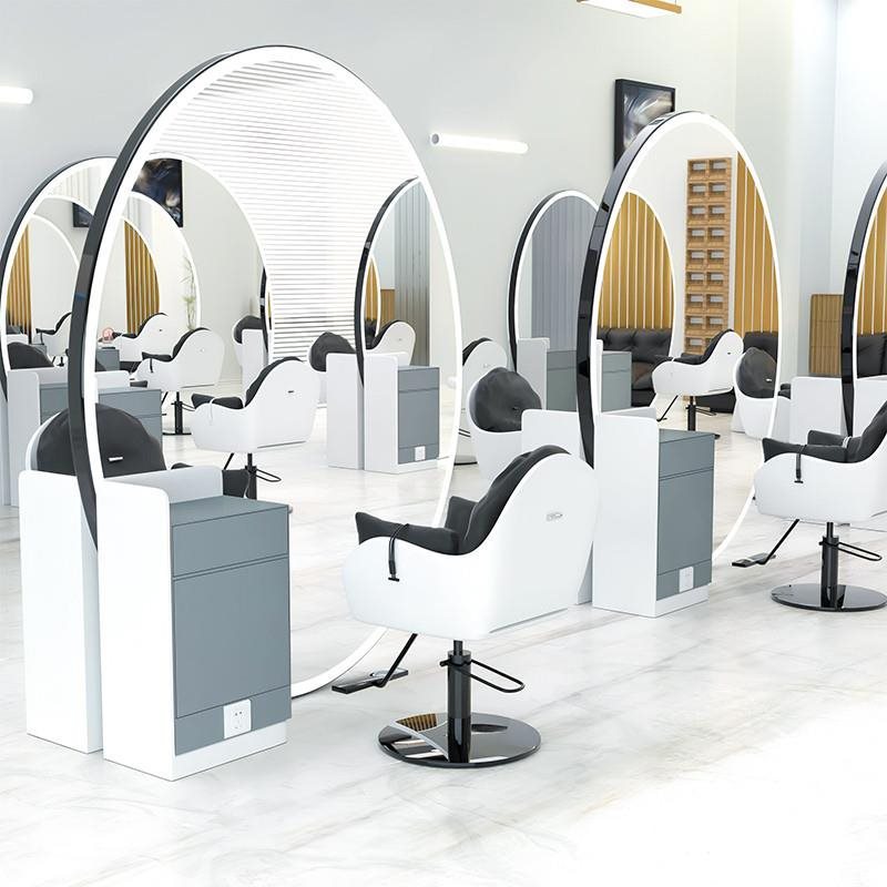 Konsola konsoleta fryzjerska barberska lustro fryzjerskie LED rama aluminiowa 200x120 STD