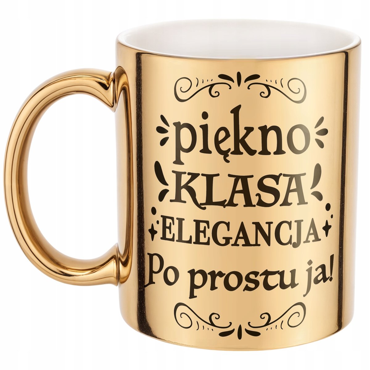 Złoty Kubek na prezent Dzień Kobiet Piękno Klasa Elegancja Prezent