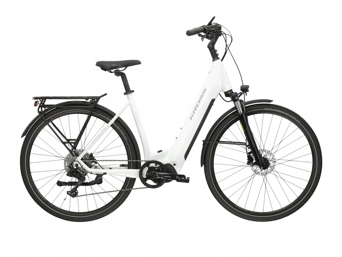 Elektryczny rower trekkingowy KROSS TRANS HYBRID 5.0 LS rozmiar XL Biały
