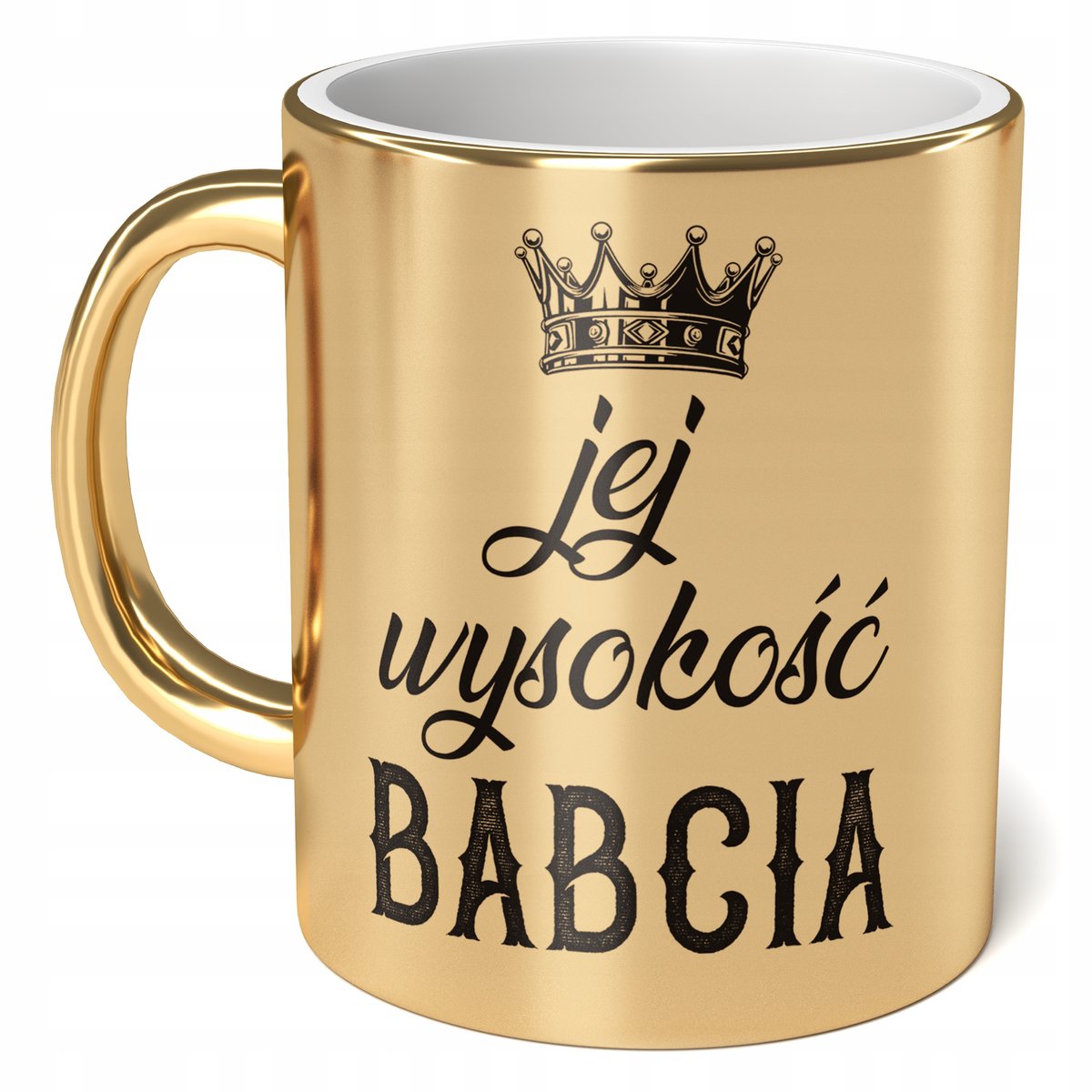 Kubek ceramiczny Złoty 330 ml Dzień Babci Prezent Upominek Jej Wysokość