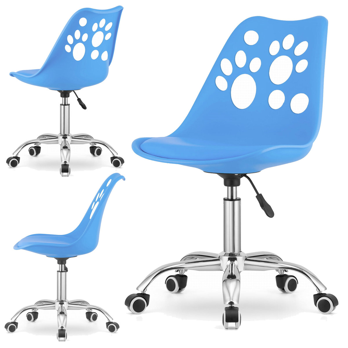 Krzesło obrotowe RENO - niebieskie