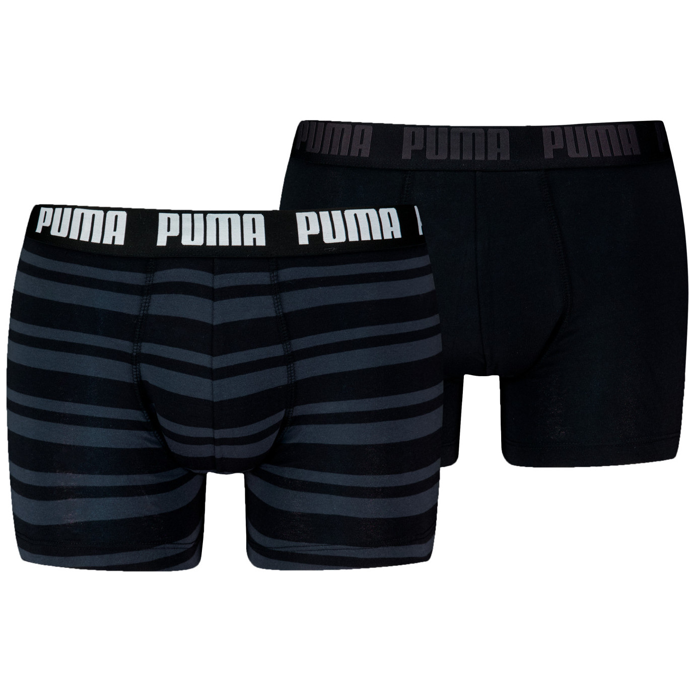 Męskie bokserki Puma Everyday Striped Boxers 2P Rozmiar: M / Kolor: czarny